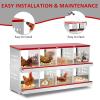 imageOutvita Chicken Nesting Box 8 Compartment Metal Nesting Box 8 Room Wall Mountable Nesting Boxes for Hen Red8 Compartments
