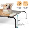 imageOutvita Elevated Dog Bed 50 inch Outdoor Cooling Raised Pet Cot with Waterproof Textilene Mesh Washable Breathable Alloy Steel Frame NonSkid Bottom Portable Chew Proof Indoor ampamp OutdoorLarge