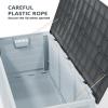 imageOutvita Foldable 75 Gallon Outdoor Storage Box Plastic Storage Containers with Lid Patio Deck Box Furniture for Garden Pool Balcony Yard Gray BodyBlack LidGray BodyBlack Lid