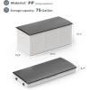 imageOutvita Foldable 75 Gallon Outdoor Storage Box Plastic Storage Containers with Lid Patio Deck Box Furniture for Garden Pool Balcony Yard Gray BodyBlack LidWhite