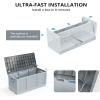 imageOutvita Foldable 75 Gallon Outdoor Storage Box Plastic Storage Containers with Lid Patio Deck Box Furniture for Garden Pool Balcony Yard Gray BodyBlack LidGray BodyGray Lid
