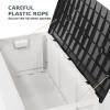 imageOutvita Foldable 75 Gallon Outdoor Storage Box Plastic Storage Containers with Lid Patio Deck Box Furniture for Garden Pool Balcony Yard Gray BodyBlack LidWhite