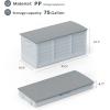 imageOutvita Foldable 75 Gallon Outdoor Storage Box Plastic Storage Containers with Lid Patio Deck Box Furniture for Garden Pool Balcony Yard Gray BodyBlack LidGray BodyGray Lid