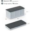 imageOutvita Foldable 75 Gallon Outdoor Storage Box Plastic Storage Containers with Lid Patio Deck Box Furniture for Garden Pool Balcony Yard Gray BodyBlack LidGray BodyBlack Lid