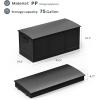 imageOutvita Foldable 75 Gallon Outdoor Storage Box Plastic Storage Containers with Lid Patio Deck Box Furniture for Garden Pool Balcony Yard Gray BodyBlack LidBlack