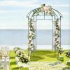 imageOutvita Garden Arch Arbor Heavy Duty Metal Pergola Pavilion Trellis Birdcage Gazebo French Style 9ftx68ft Plants Support Use for Outdoor Climbing Plants Patio Decoration Wedding Arches Ceremony
