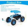 imageOutvita Garden Cart Gardening Workseat wWheels Rolling Work Seat with Adjustable 360 Degree Swivel Seat Basket and Tool Tray Patio Wagon Scooter for Lawn Yard Outdoor PlantingGreenBlue