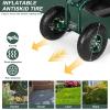 imageOutvita Garden Cart Gardening Workseat wWheels Rolling Work Seat with Adjustable 360 Degree Swivel Seat Basket and Tool Tray Patio Wagon Scooter for Lawn Yard Outdoor PlantingGreenGreen