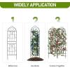 imageOutvita Garden Trellis for Climbing Plants 2 Pack 5 Ft Large Decorative Outdoor Cucumber Trellis Rust Proof Metal Vegetables Flowers Support for Tomatoes Vines RosesGrid Pattern5 FtGrid pattern