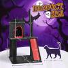 imageOutvita Halloween Cat Tree 44quot Cat Tower with Spacious Cat Condo Gothic Scratching Posts with 1 Padded Perches Large Platform Cat Activities Furniture Red ampamp Black42