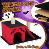 imageOutvita Halloween Cat Tree 44quot Cat Tower with Spacious Cat Condo Gothic Scratching Posts with 1 Padded Perches Large Platform Cat Activities Furniture Red ampamp Black26