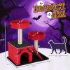 imageOutvita Halloween Cat Tree 44quot Cat Tower with Spacious Cat Condo Gothic Scratching Posts with 1 Padded Perches Large Platform Cat Activities Furniture Red ampamp Black26