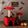 imageOutvita Halloween Cat Tree 44quot Cat Tower with Spacious Cat Condo Gothic Scratching Posts with 1 Padded Perches Large Platform Cat Activities Furniture Red ampamp Black26