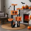 imageOutvita Halloween Cat Tree 44quot Cat Tower with Spacious Cat Condo Gothic Scratching Posts with 1 Padded Perches Large Platform Cat Activities Furniture Red ampamp Black61
