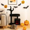 imageOutvita Halloween Cat Tree 44quot Cat Tower with Spacious Cat Condo Gothic Scratching Posts with 1 Padded Perches Large Platform Cat Activities Furniture Red ampamp Black27