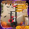 imageOutvita Halloween Cat Tree 44quot Cat Tower with Spacious Cat Condo Gothic Scratching Posts with 1 Padded Perches Large Platform Cat Activities Furniture Red ampamp Black531