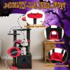 imageOutvita Halloween Cat Tree 44quot Cat Tower with Spacious Cat Condo Gothic Scratching Posts with 1 Padded Perches Large Platform Cat Activities Furniture Red ampamp Black531