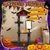 imageOutvita Halloween Cat Tree 44quot Cat Tower with Spacious Cat Condo Gothic Scratching Posts with 1 Padded Perches Large Platform Cat Activities Furniture Red ampamp Black49
