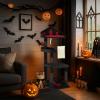 imageOutvita Halloween Cat Tree 44quot Cat Tower with Spacious Cat Condo Gothic Scratching Posts with 1 Padded Perches Large Platform Cat Activities Furniture Red ampamp Black49