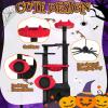 imageOutvita Halloween Cat Tree 44quot Cat Tower with Spacious Cat Condo Gothic Scratching Posts with 1 Padded Perches Large Platform Cat Activities Furniture Red ampamp Black531