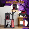 imageOutvita Halloween Cat Tree 44quot Cat Tower with Spacious Cat Condo Gothic Scratching Posts with 1 Padded Perches Large Platform Cat Activities Furniture Red ampamp Black42