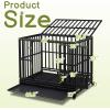 imageOutvita Heavy Duty Dog Crate42quot Large Metal Wire Dog Kennel Chew Proof Dog Cage with Lockable Wheels Plastic Try Double Door for Medium to Large Dog Indoor