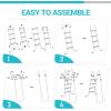 imageOutvita Heavy Duty Pool Ladder with Removable Steps for 52 Inch Depth Above Ground Pools 300 Pound Capacity
