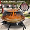 imageOutvita IndoorOutdoor Electric Grill 1600W Portable Removable Stand Grill with Double Layer Design for BBQ Patio ampamp Backyard RedBlack