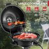 imageOutvita IndoorOutdoor Electric Grill 1600W Portable Removable Stand Grill with Double Layer Design for BBQ Patio ampamp Backyard RedBlack
