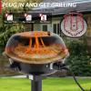 imageOutvita IndoorOutdoor Electric Grill 1600W Portable Removable Stand Grill with Double Layer Design for BBQ Patio ampamp Backyard RedBlack