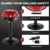 imageOutvita IndoorOutdoor Electric Grill 1600W Portable Removable Stand Grill with Double Layer Design for BBQ Patio ampamp Backyard RedRed