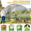 imageOutvita Large Metal Chicken Coop 6510FT Walkin Poultry Cage with Waterproof ampamp AntiUV Round Arch Cover Duck Rabbit Hen Cage Galvanized Mesh for Outdoor Yard Backyard and Farm1010 FT