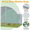 imageOutvita Large Metal Chicken Coop 6510FT Walkin Poultry Cage with Waterproof ampamp AntiUV Round Arch Cover Duck Rabbit Hen Cage Galvanized Mesh for Outdoor Yard Backyard and Farm6510 FT