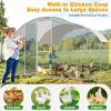 imageOutvita Large Metal Chicken Coop 6510FT Walkin Poultry Cage with Waterproof ampamp AntiUV Round Arch Cover Duck Rabbit Hen Cage Galvanized Mesh for Outdoor Yard Backyard and Farm1310FT