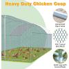 imageOutvita Large Metal Chicken Coop 6510FT Walkin Poultry Cage with Waterproof ampamp AntiUV Round Arch Cover Duck Rabbit Hen Cage Galvanized Mesh for Outdoor Yard Backyard and Farm19510 FT