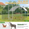 imageOutvita Large Metal Chicken Coop 6510FT Walkin Poultry Cage with Waterproof ampamp AntiUV Round Arch Cover Duck Rabbit Hen Cage Galvanized Mesh for Outdoor Yard Backyard and Farm1310FT
