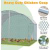 imageOutvita Large Metal Chicken Coop 6510FT Walkin Poultry Cage with Waterproof ampamp AntiUV Round Arch Cover Duck Rabbit Hen Cage Galvanized Mesh for Outdoor Yard Backyard and Farm1010 FT