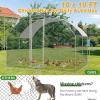 imageOutvita Large Metal Chicken Coop 6510FT Walkin Poultry Cage with Waterproof ampamp AntiUV Round Arch Cover Duck Rabbit Hen Cage Galvanized Mesh for Outdoor Yard Backyard and Farm1010 FT