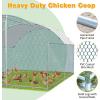 imageOutvita Large Metal Chicken Coop 6510FT Walkin Poultry Cage with Waterproof ampamp AntiUV Round Arch Cover Duck Rabbit Hen Cage Galvanized Mesh for Outdoor Yard Backyard and Farm1310FT