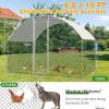 imageOutvita Large Metal Chicken Coop 6510FT Walkin Poultry Cage with Waterproof ampamp AntiUV Round Arch Cover Duck Rabbit Hen Cage Galvanized Mesh for Outdoor Yard Backyard and Farm6510 FT
