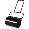 imageOutvita Lawn Roller 10 Gallons Water and Sand Filled Garden Drum Roller with U Shaped Handle Tow beind Sod Roller for Planting SeedingBlackBlack