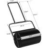 imageOutvita Lawn Roller 10 Gallons Water and Sand Filled Garden Drum Roller with U Shaped Handle Tow beind Sod Roller for Planting SeedingBlackBlack