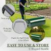 imageOutvita Lawn Roller 10 Gallons Water and Sand Filled Garden Drum Roller with U Shaped Handle Tow beind Sod Roller for Planting SeedingBlackGreen  Black