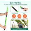 imageOutvita Manual Pole Saw 26 Feet Extendable Tree Pruner with Knives and Storage Pocket Sharp Steel Blade and Scissors High Branches Trimming for Pruning Palms and ShrubsOrangeGreen