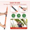 imageOutvita Manual Pole Saw 26 Feet Extendable Tree Pruner with Knives and Storage Pocket Sharp Steel Blade and Scissors High Branches Trimming for Pruning Palms and ShrubsOrangeOrange