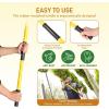 imageOutvita Manual Pole Saw 26 Feet Extendable Tree Pruner with Knives and Storage Pocket Sharp Steel Blade and Scissors High Branches Trimming for Pruning Palms and ShrubsOrangeYellow