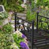 imageOutvita Metal Garden Bridge for Outdoor Elegant Decorative Bridge with PowderCoated Finish and Security Guardrail for Patio Pond Backyard Landscaping CrownModern