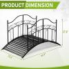 imageOutvita Metal Garden Bridge for Outdoor Elegant Decorative Bridge with PowderCoated Finish and Security Guardrail for Patio Pond Backyard Landscaping CrownFairy tale