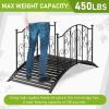 imageOutvita Metal Garden Bridge for Outdoor Elegant Decorative Bridge with PowderCoated Finish and Security Guardrail for Patio Pond Backyard Landscaping CrownCrown