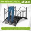imageOutvita Metal Garden Bridge for Outdoor Elegant Decorative Bridge with PowderCoated Finish and Security Guardrail for Patio Pond Backyard Landscaping CrownFairy tale